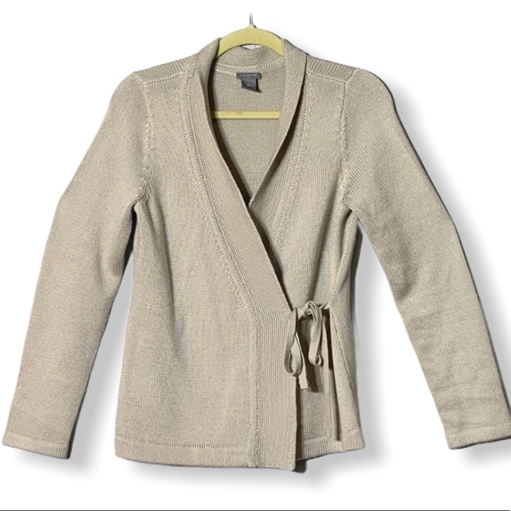 Ann Taylor Wool Blend Wrap Sweater Cardigan
